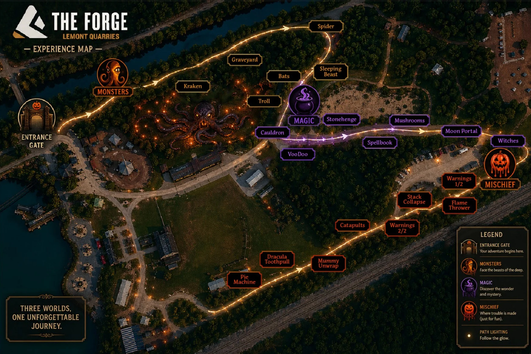 The Forge Lemont Quarries Enchanted adventure
