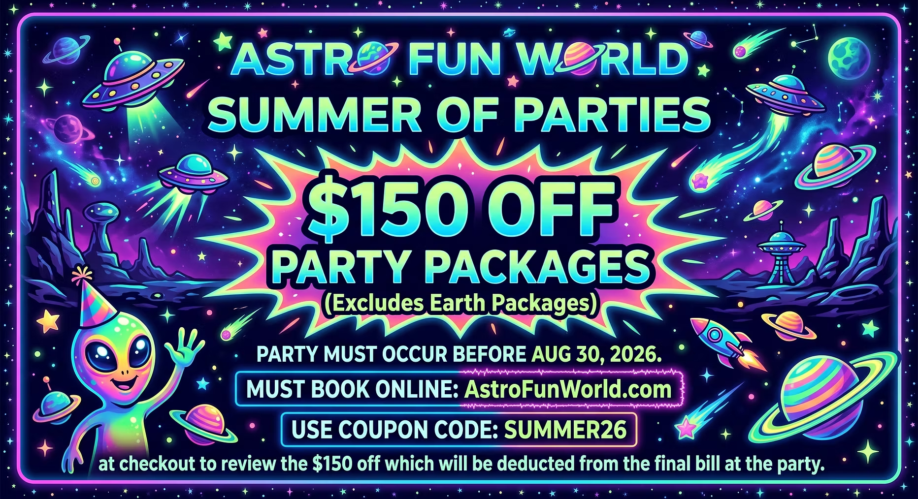 Astro Fun World Aurora Illinois Party Discount