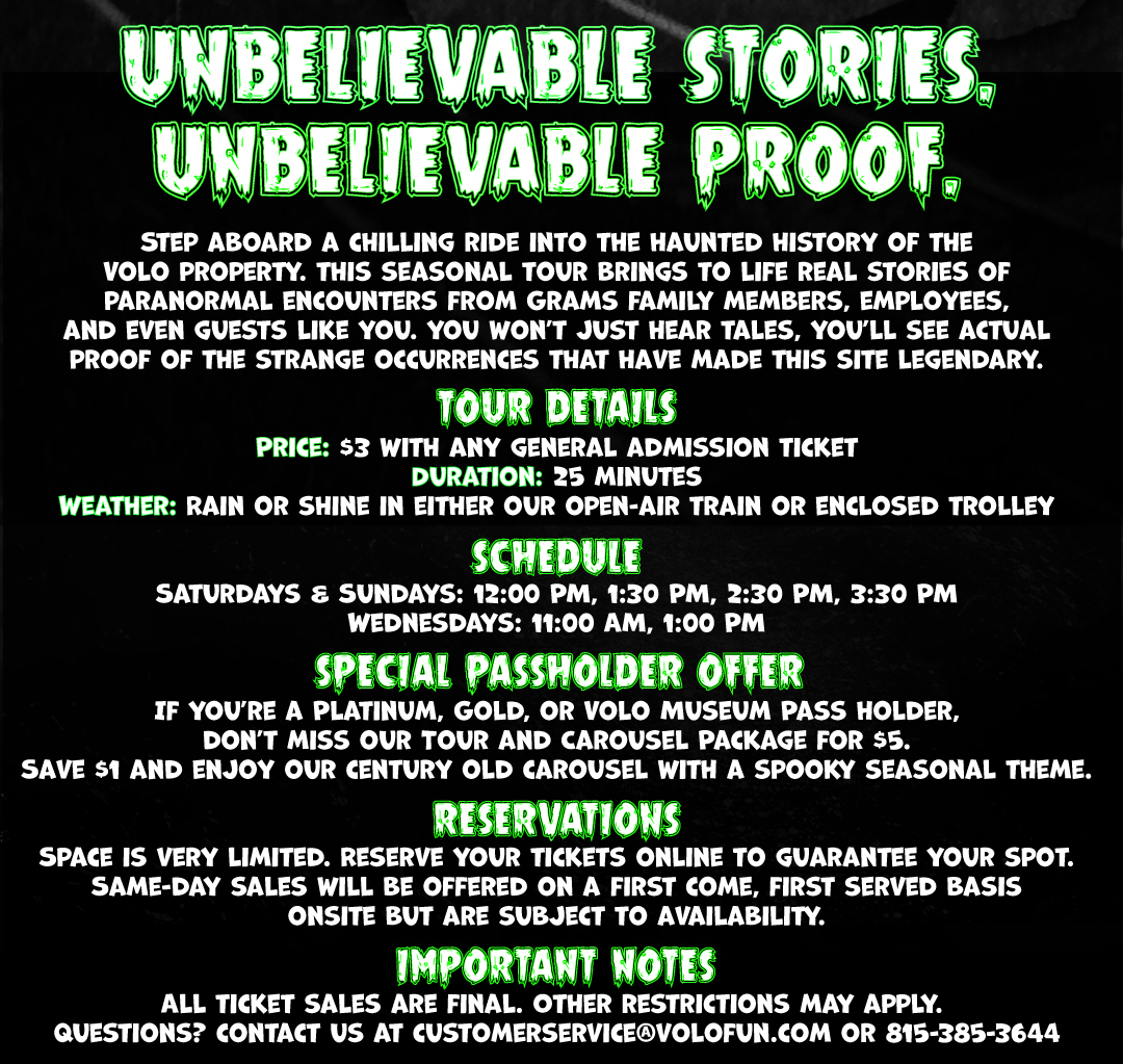 Volo Museum Paranormal Train Tours