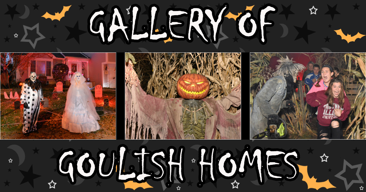 Gallery of Ghoulish Homes Self Guided Tour in St. Charles Illinois.