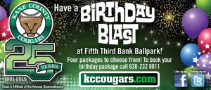 Kane County Cougars Birthday Party Packages