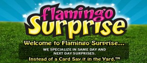 Flamingo Surprise Yard Sign Rentals